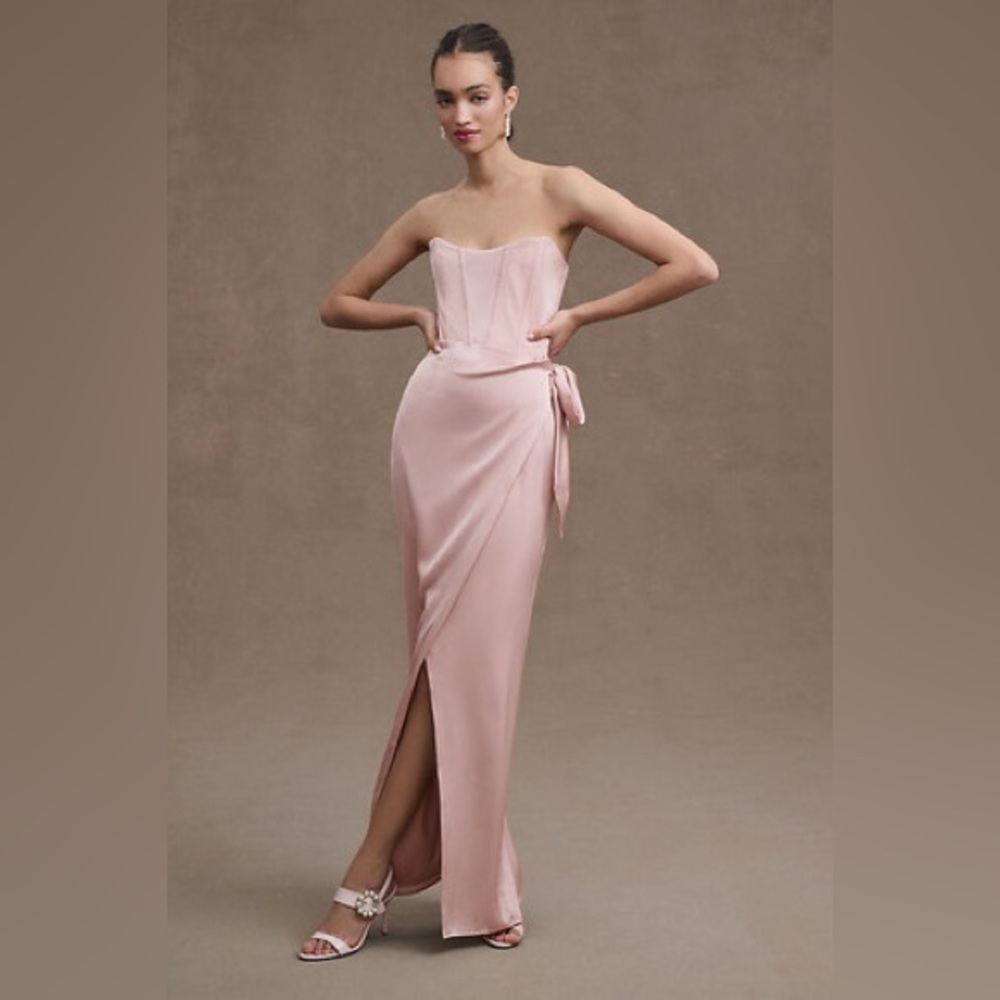 V. Chapman Pink Strapless Maxi Dress (Dusty Rose)